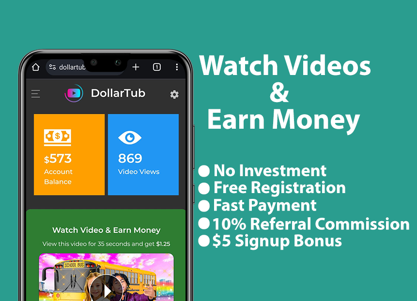 DollarTub - Earn Money by Watching Youtube Videos