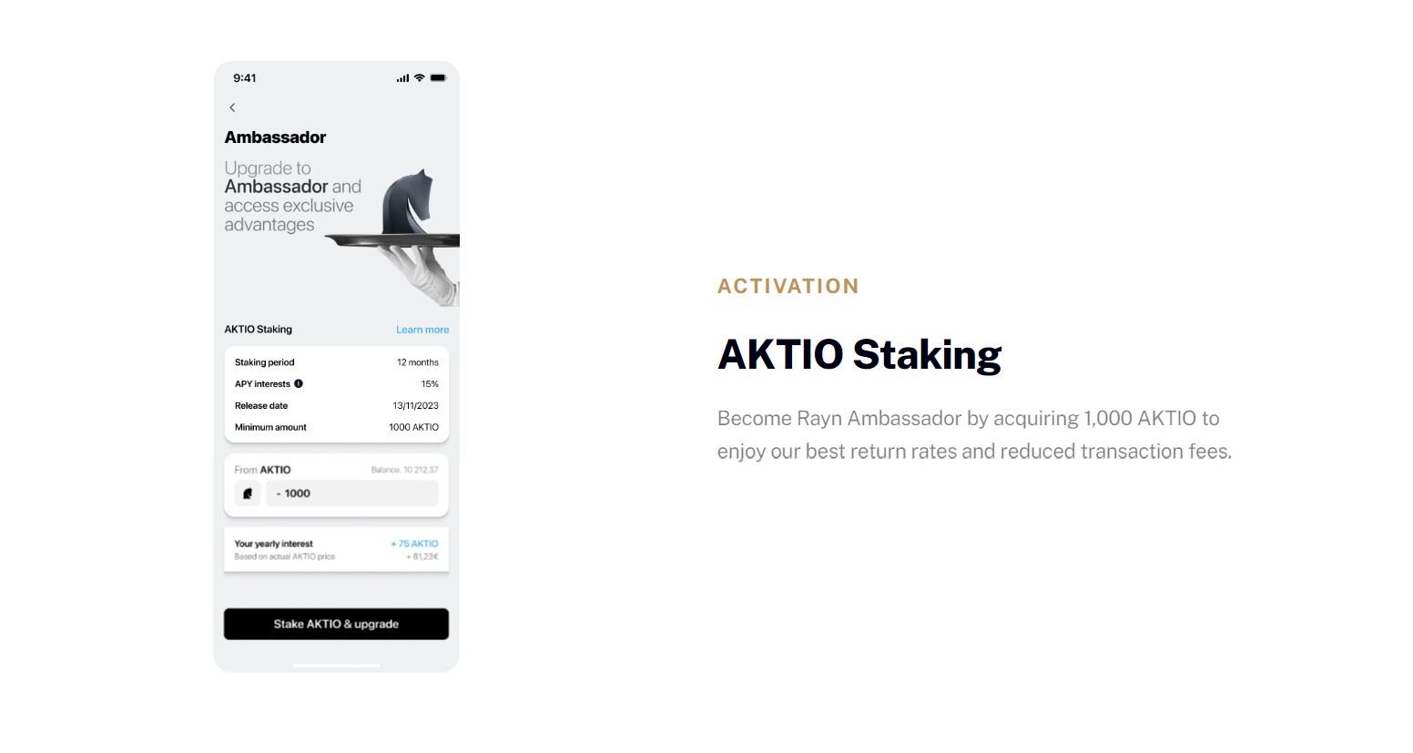 aktio defi staking